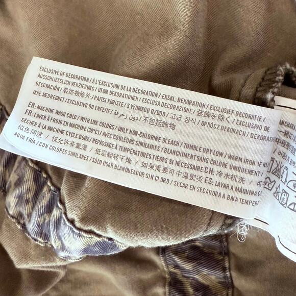 Abercrombie & Fitch Jacket XS Field Utility Floral Camo Green Cotton Distressed - Picture 13 of 16